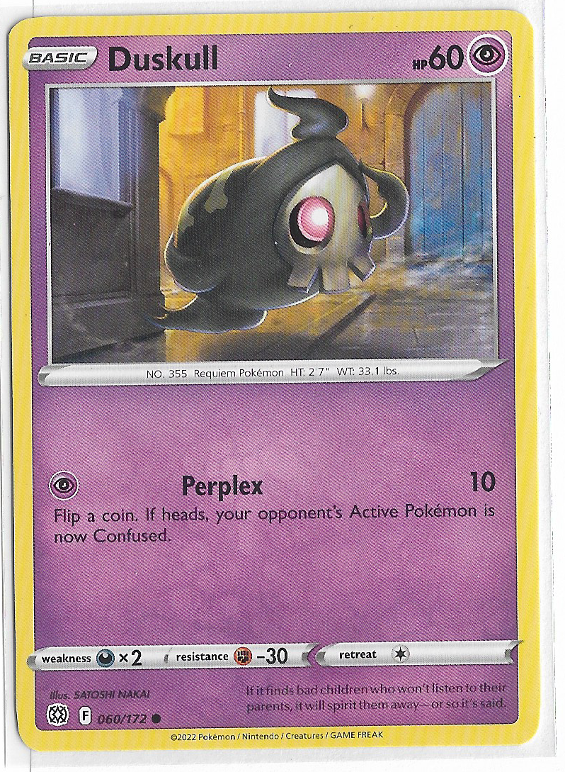 Duskull Pokémon TCG Card 60/172 For Sale