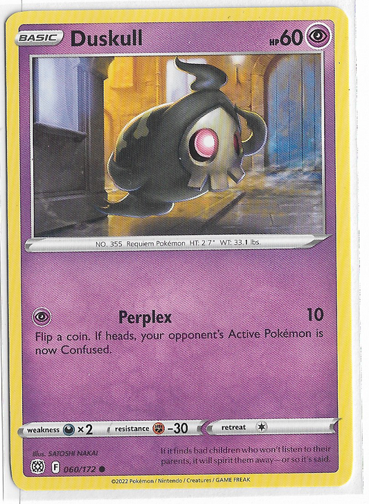 Duskull Pokémon TCG Card 60/172 For Sale