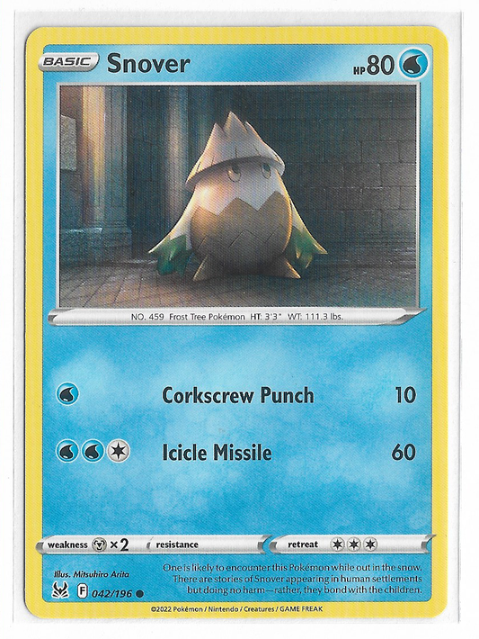 Snover Pokémon Card TCG 42/196 For Sale